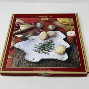 Spode Christmas Tree Large 14" Tree Shaped Dish New in Original Bpx